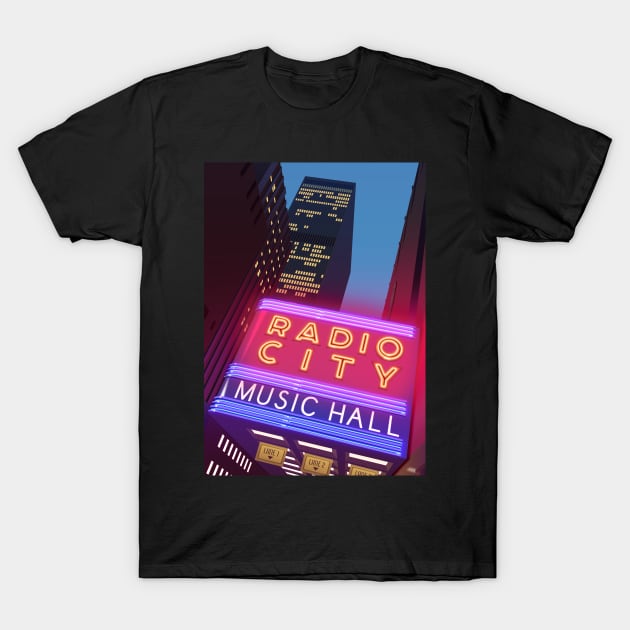 Radio City Music Hall T-Shirt by adam@adamdorman.com